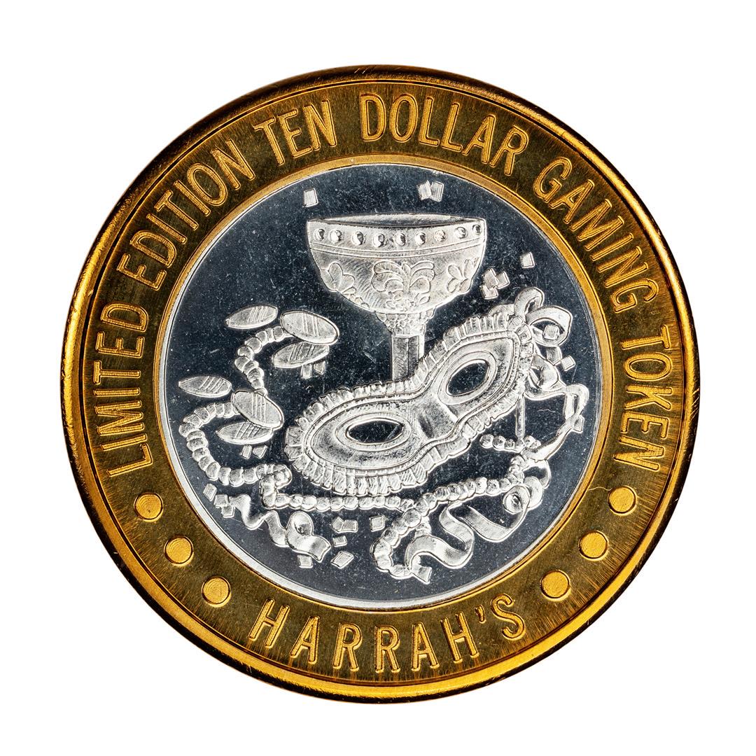 .999 Fine Silver Harrah's Casino Las Vegas, Nevada $10: One .999 Fine Silver Harrah's Casino Las Vegas, Nevada $10 Limited Edition Gaming Token.