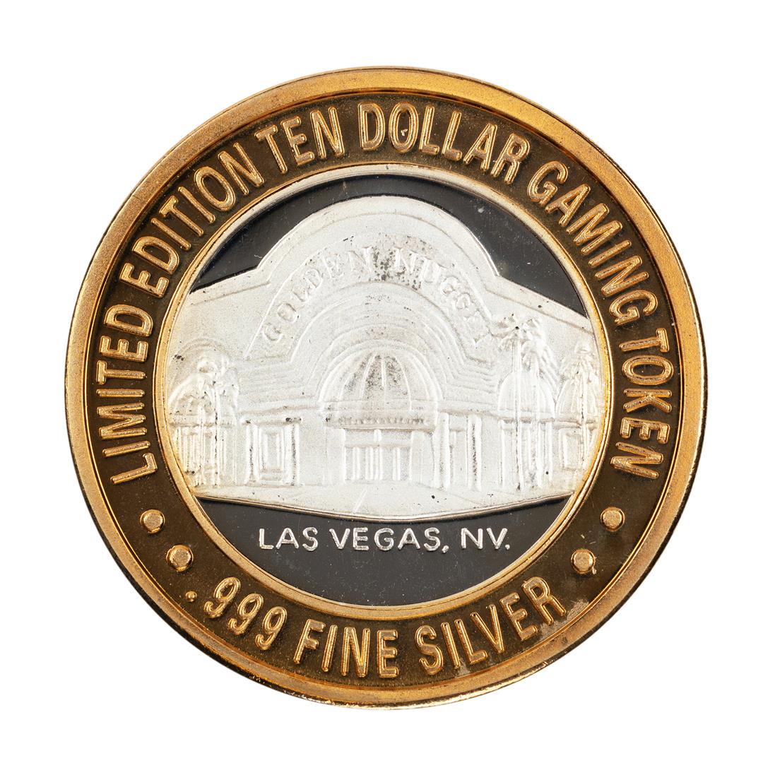 .999 Silver Golden Nugget Las Vegas $10 Limited Edition: One .999 Silver Golden Nugget Las Vegas $10 Limited Edition Casino Gaming Token.
