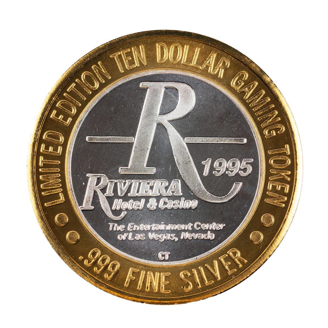 .999 Silver Riviera Hotel & Casino Las Vegas $10 Casino: One .999 Silver Riviera Hotel & Casino Las Vegas $10 Casino Limited Edition Gaming Token.