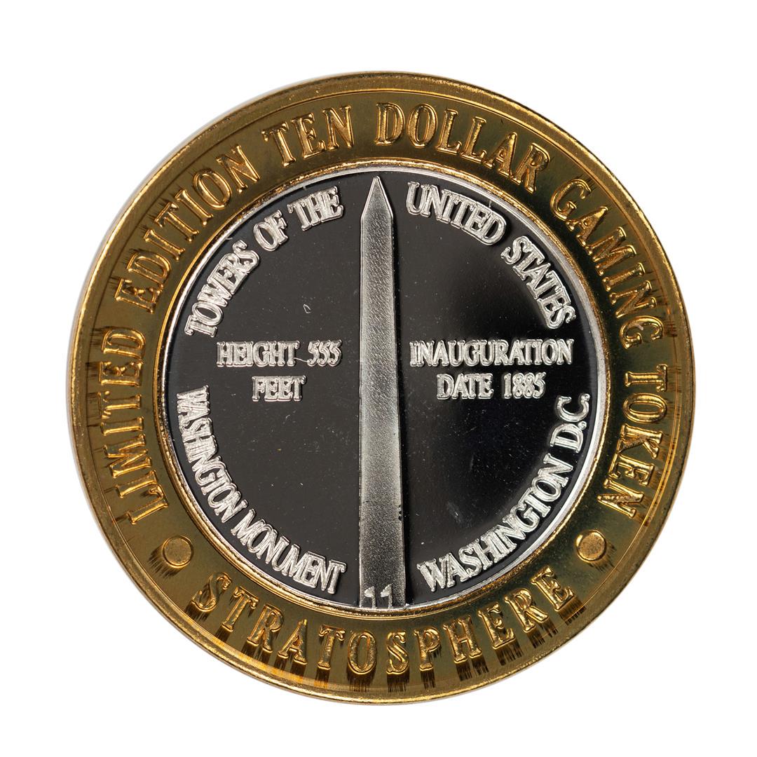 .999 Silver Stratosphere Las Vegas, Nevada $10 Casino: One .999 Silver Stratosphere Las Vegas, Nevada $10 Casino Limited Edition Gaming Token.