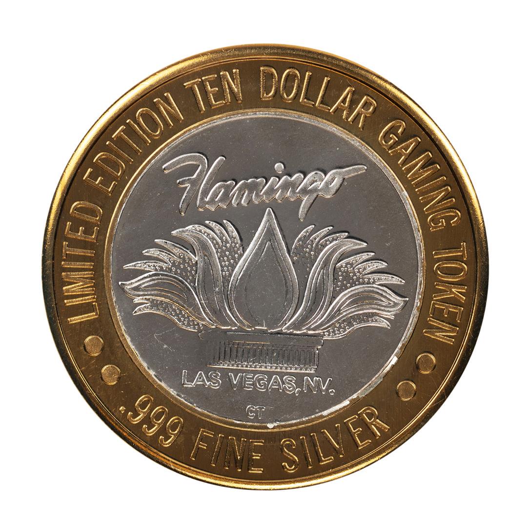 .999 Silver Flamingo Hilton Las Vegas, Nevada $10: One .999 Silver Flamingo Hilton Las Vegas, Nevada $10 Casino Limited Edition Gaming Token.