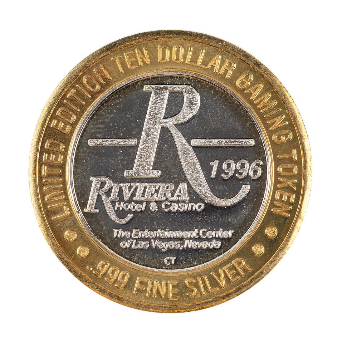 .999 Silver Riviera Hotel & Casino Las Vegas $10 Casino: One .999 Silver Riviera Hotel & Casino Las Vegas $10 Casino Limited Edition Gaming Token.