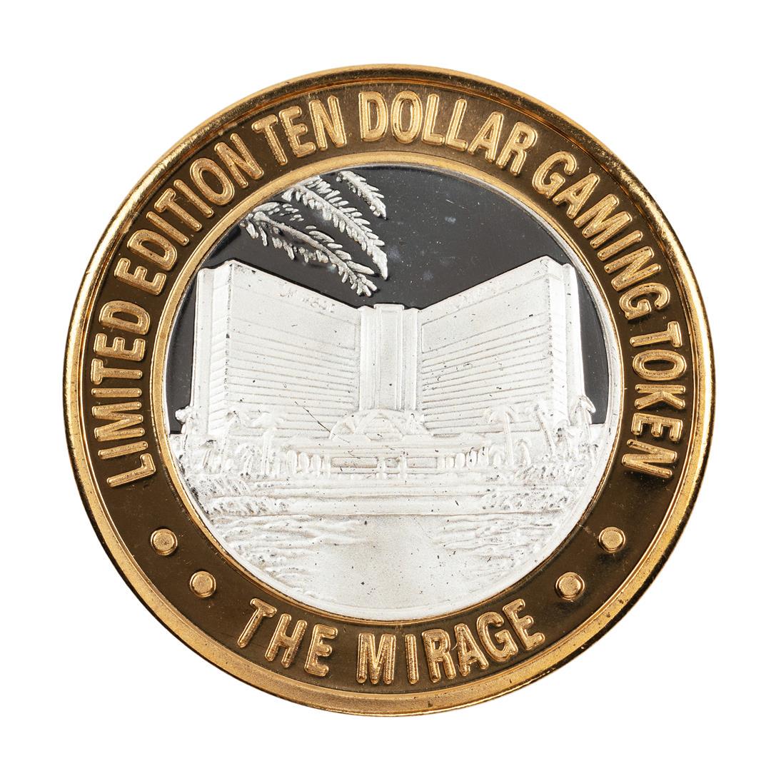 .999 Fine Silver Mirage Las Vegas, Nevada $10 Limited: One .999 Fine Silver Mirage Las Vegas, Nevada $10 Limited Edition Gaming Token.