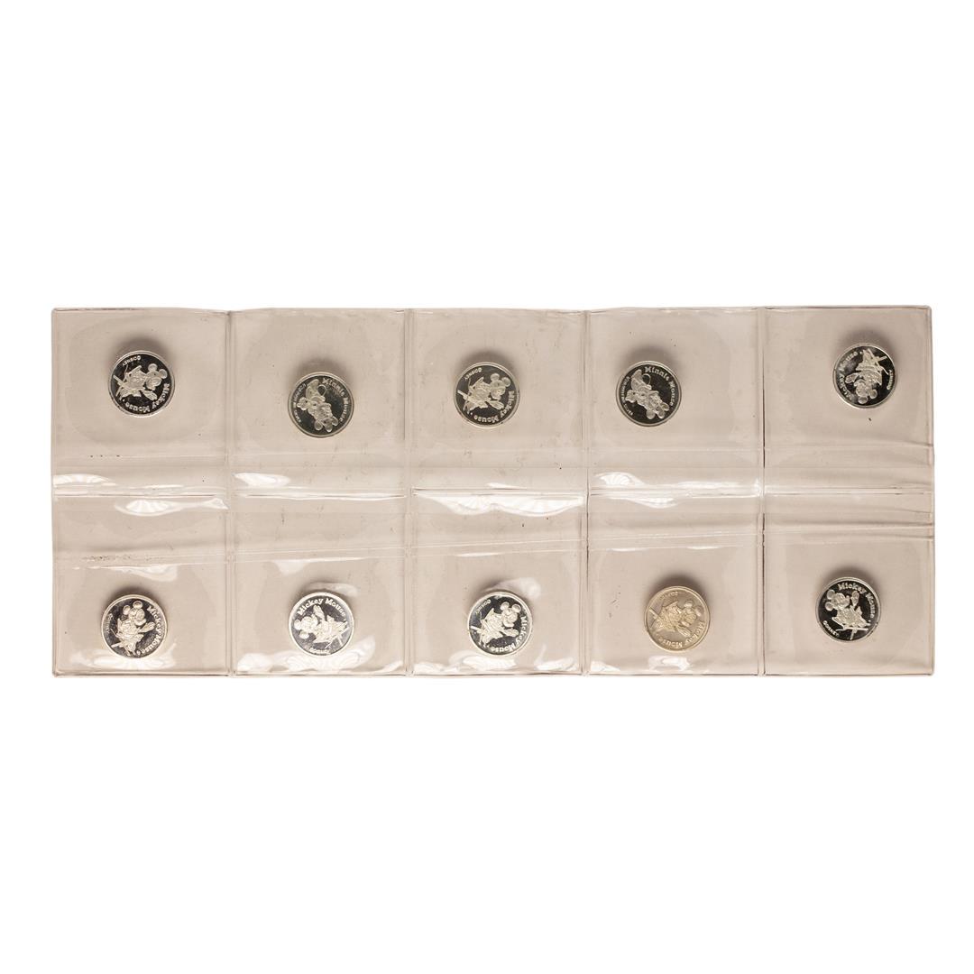 Lot of (10) Disney Mickey & Minnie Mouse 1/20 oz. .999: One Lot of (10) Disney Mickey & Minnie Mouse 1/20 oz. .999 Fine Silver Coin Rounds.