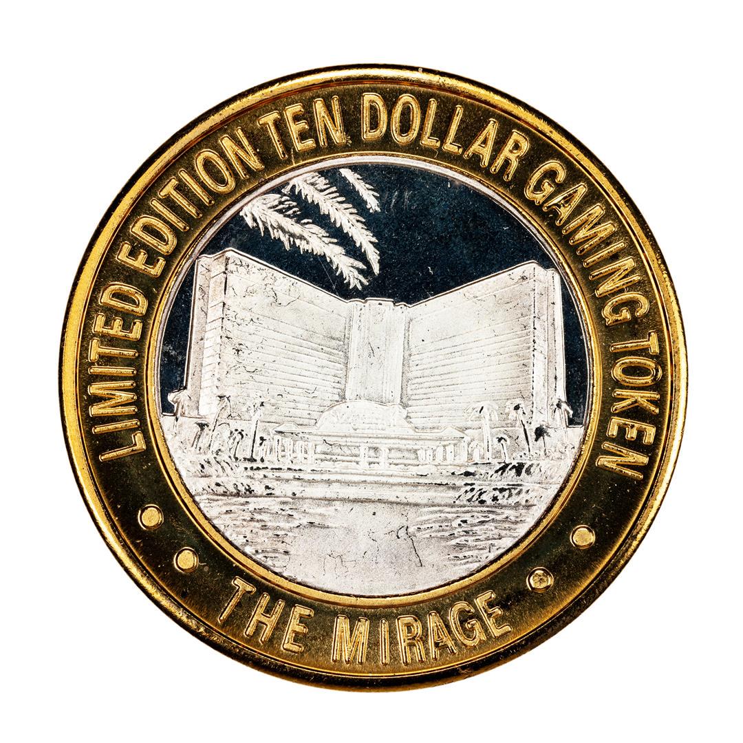 .999 Silver Mirage Las Vegas Nevada $10 Casino Limited: One .999 Silver Mirage Las Vegas Nevada $10 Casino Limited Edition Gaming Token.
