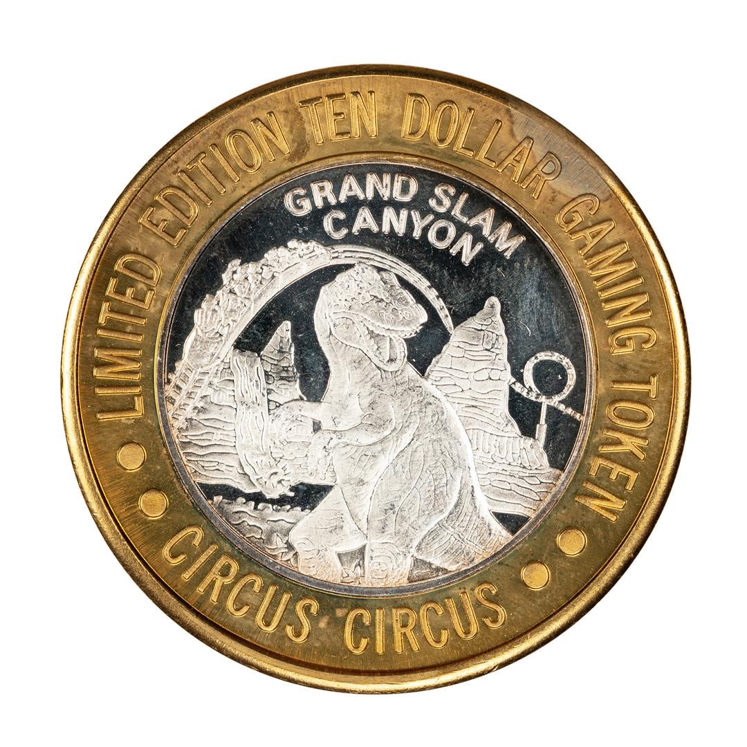 .999 Fine Silver Circus Circus Las Vegas, Nevada $10: One .999 Fine Silver Circus Circus Las Vegas, Nevada $10 Limited Edition Gaming Token.
