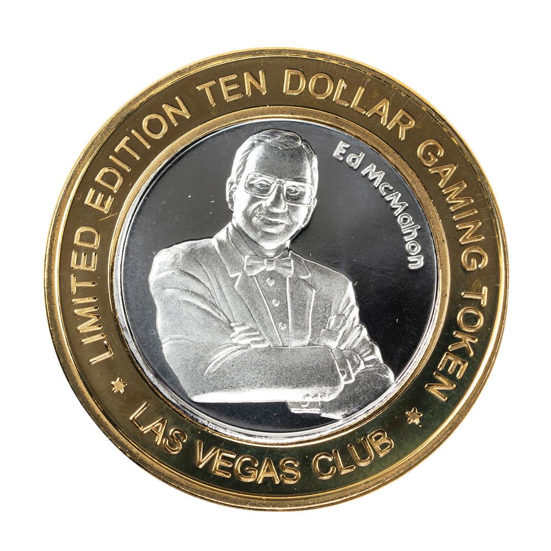 .999 Silver Las Vegas Club $10 Casino Limited Edition: One .999 Silver Las Vegas Club $10 Casino Limited Edition Gaming Token.