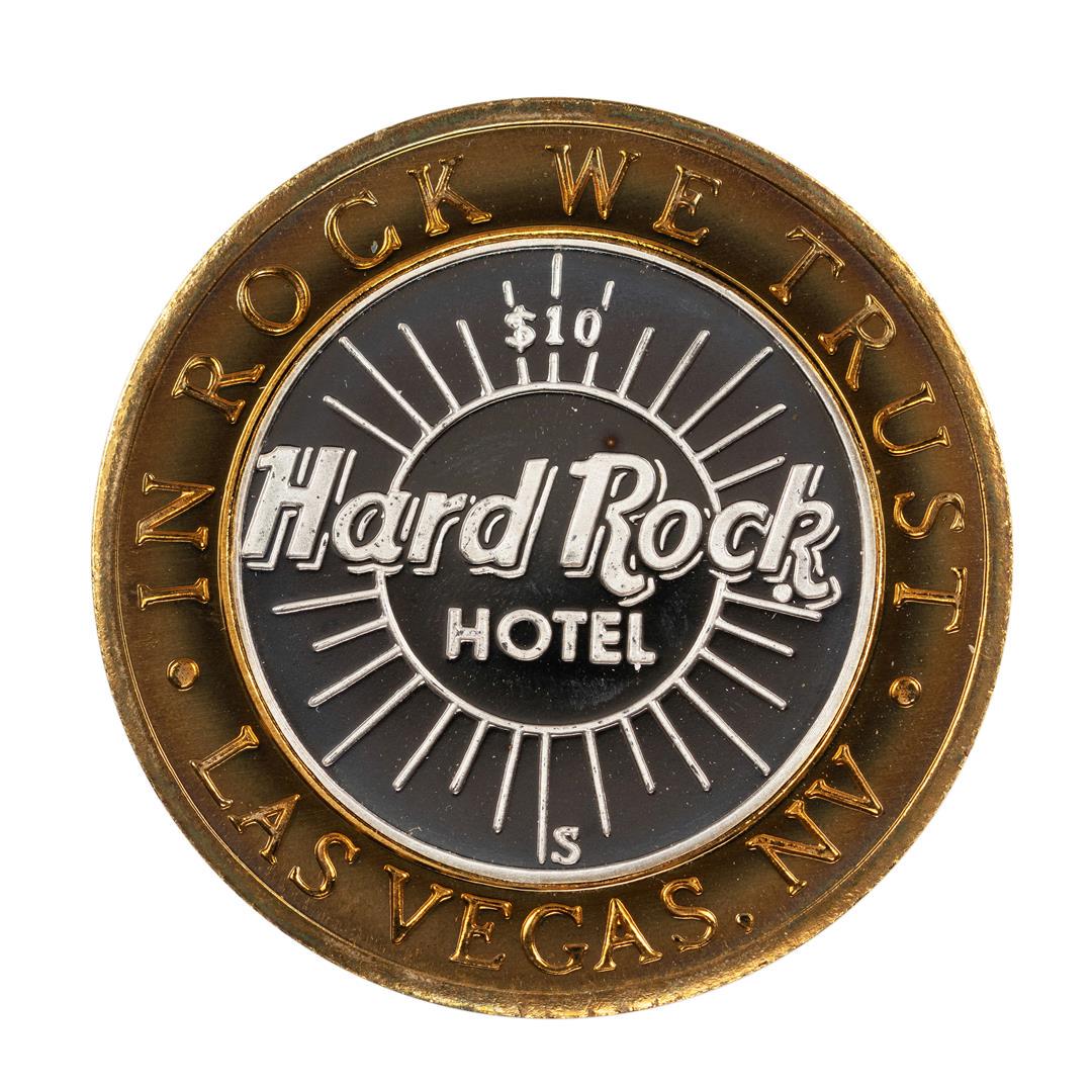 .999 Fine Silver Hard Rock Hotel & Casino Las Vegas $10: One .999 Fine Silver Hard Rock Hotel & Casino Las Vegas $10 Limited Edition Gaming Token.