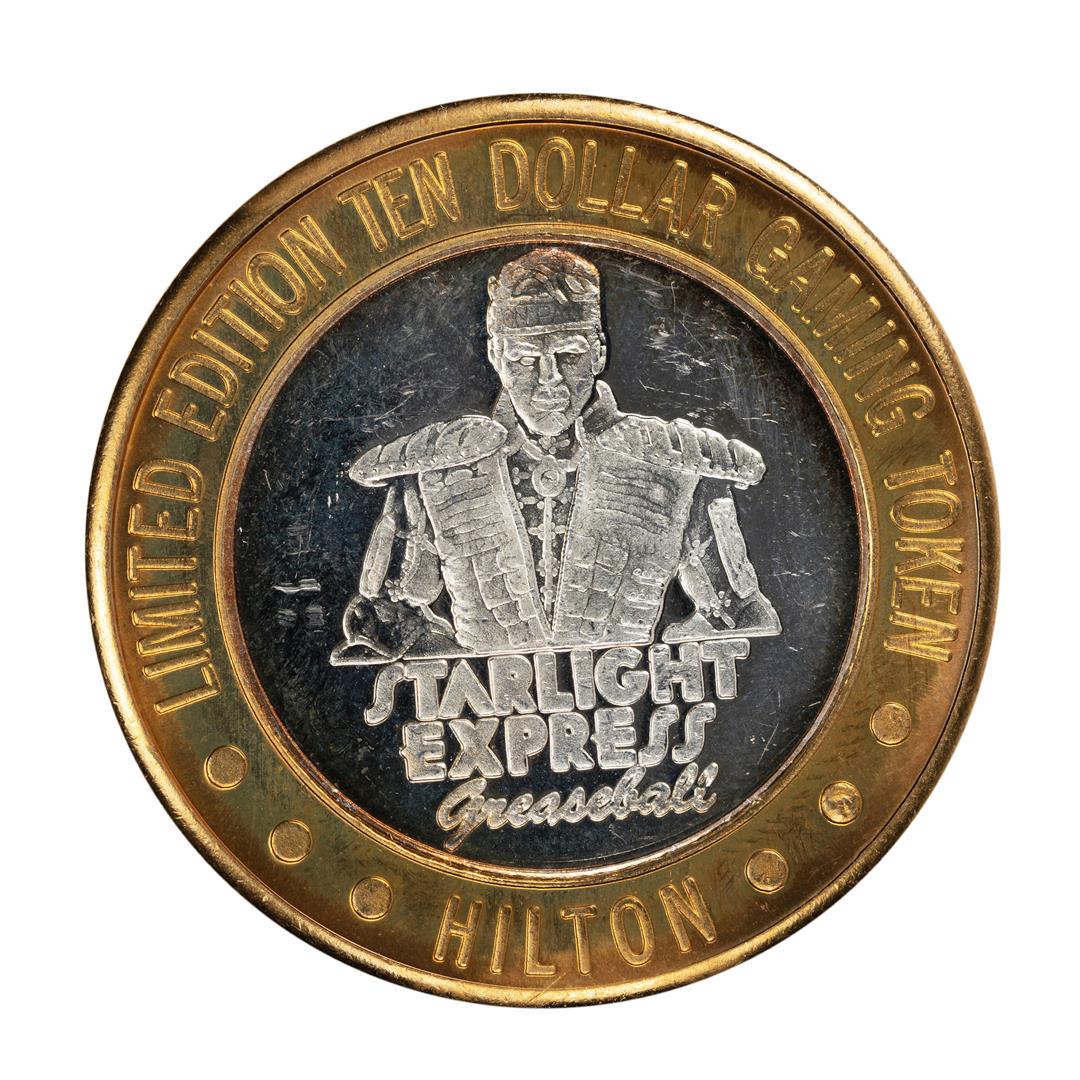 .999 Silver Hilton Las Vegas, Nevada $10 Casino Limited: One .999 Silver Hilton Las Vegas, Nevada $10 Casino Limited Edition Gaming Token.
