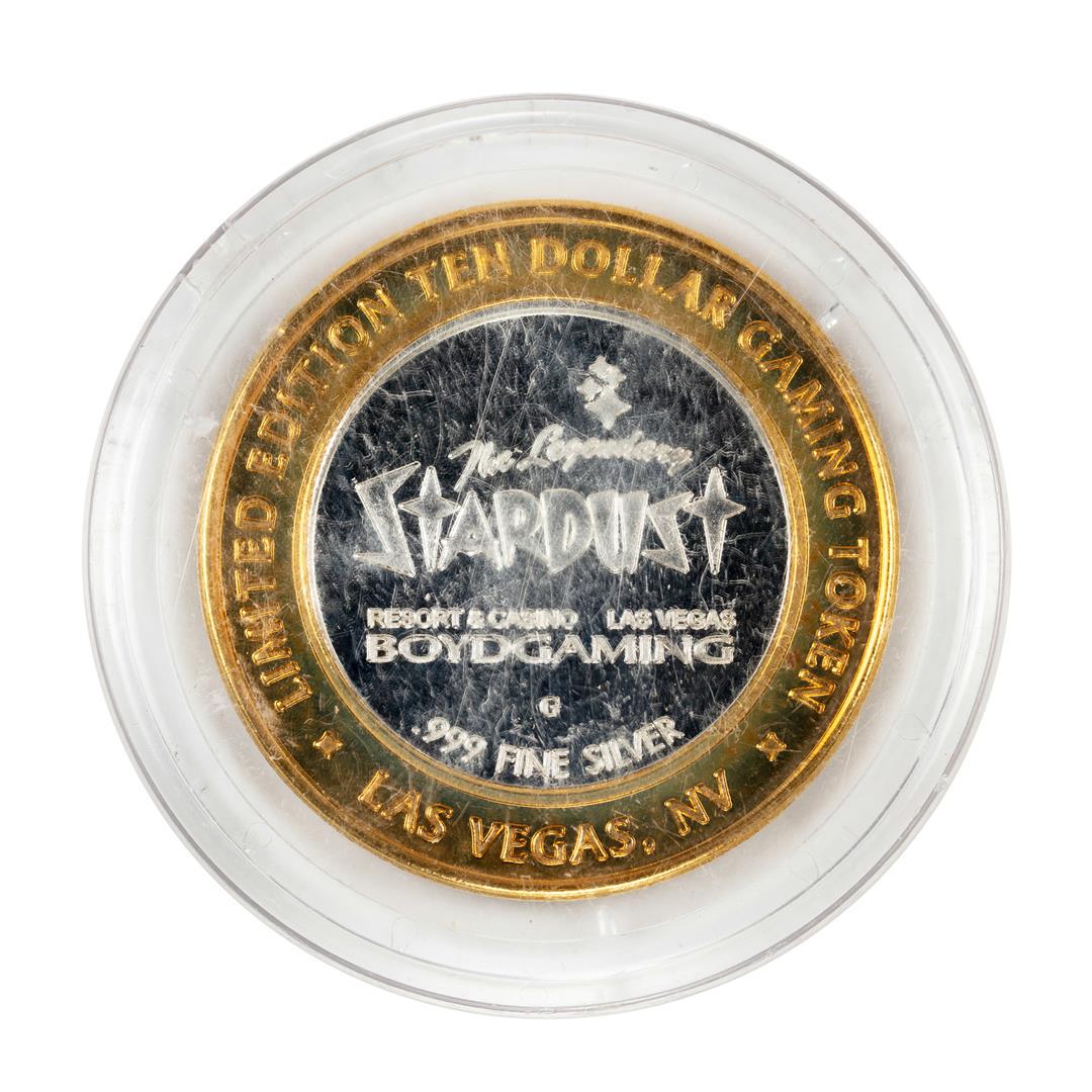 .999 Silver Stardust Resort Las Vegas, Nevada $10: One .999 Silver Stardust Resort Las Vegas, Nevada $10 Casino Limited Edition Gaming Token.