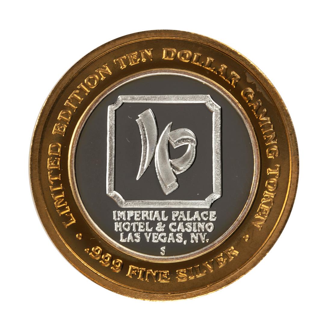 .999 Fine Silver Imperial Palace Las Vegas, Nevada $10: One .999 Fine Silver Imperial Palace Las Vegas, Nevada $10 Limited Edition Gaming Token.