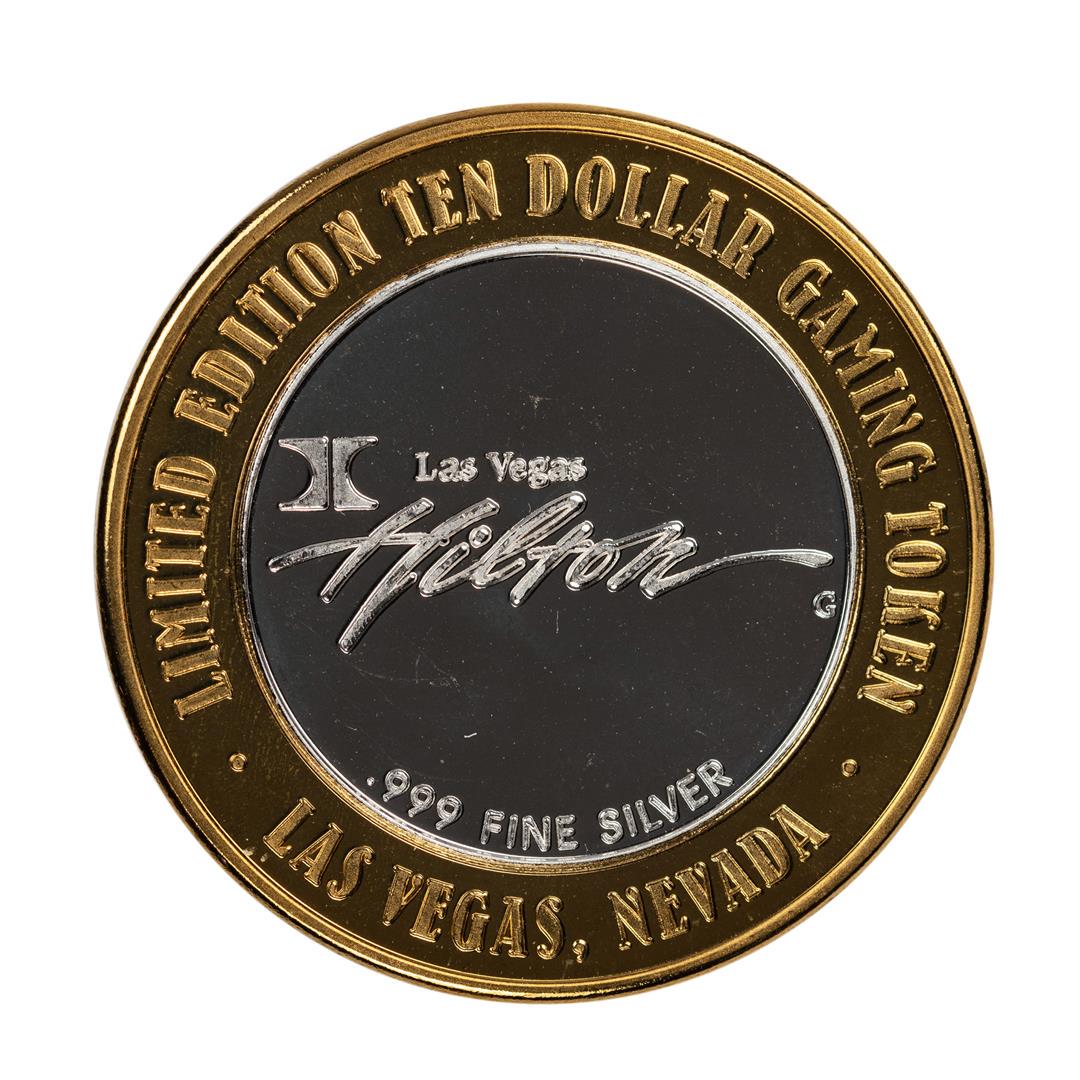 .999 Silver Hilton Las Vegas, Nevada $10 Casino Limited: One .999 Silver Hilton Las Vegas, Nevada $10 Casino Limited Edition Gaming Token.
