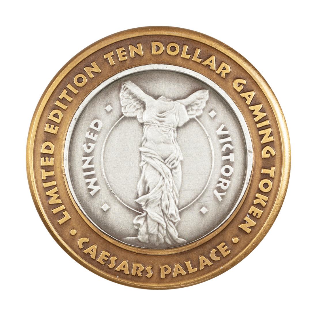 .999 Silver Caesars Palace Las Vegas, Nevada $10 Casino: One .999 Silver Caesars Palace Las Vegas, Nevada $10 Casino Limited Edition Gaming Token.