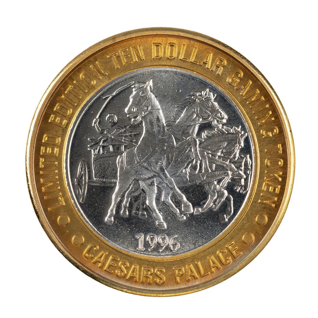 .999 Silver Caesars Palace Las Vegas, Nevada $10 Casino: One .999 Silver Caesars Palace Las Vegas, Nevada $10 Casino Limited Edition Gaming Token.
