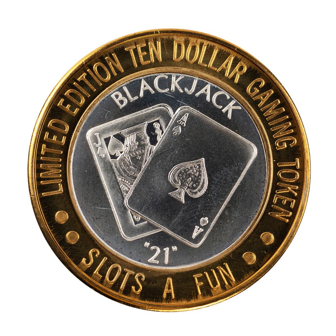 .999 Silver Slots A Fun Casino Las Vegas, NV $10: One .999 Silver Slots A Fun Casino Las Vegas, NV $10 Limited Edition Casino Gaming Token.