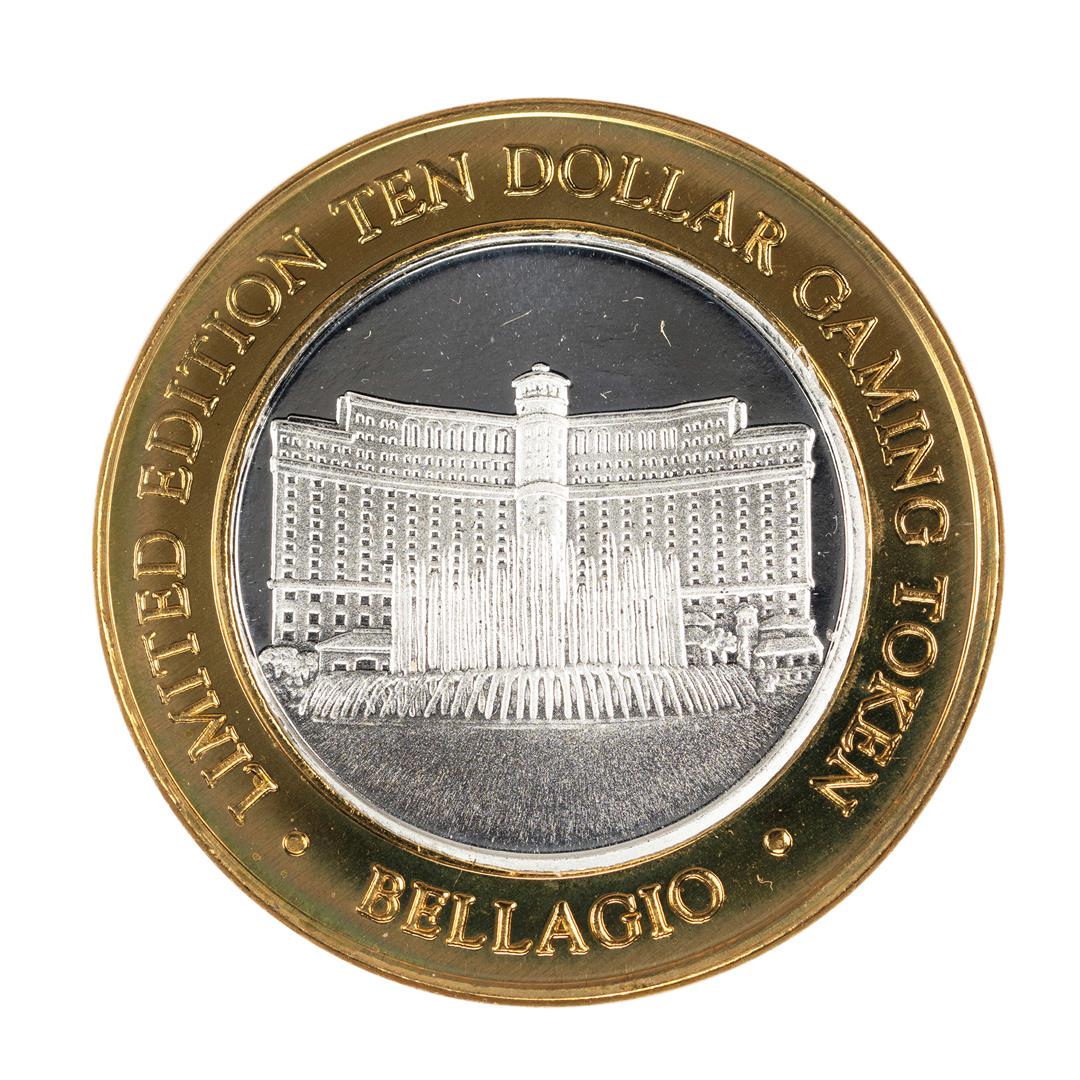 .999 Silver Bellagio Las Vegas, NV $10 Casino Limited: One .999 Silver Bellagio Las Vegas, NV $10 Casino Limited Edition Gaming Token.