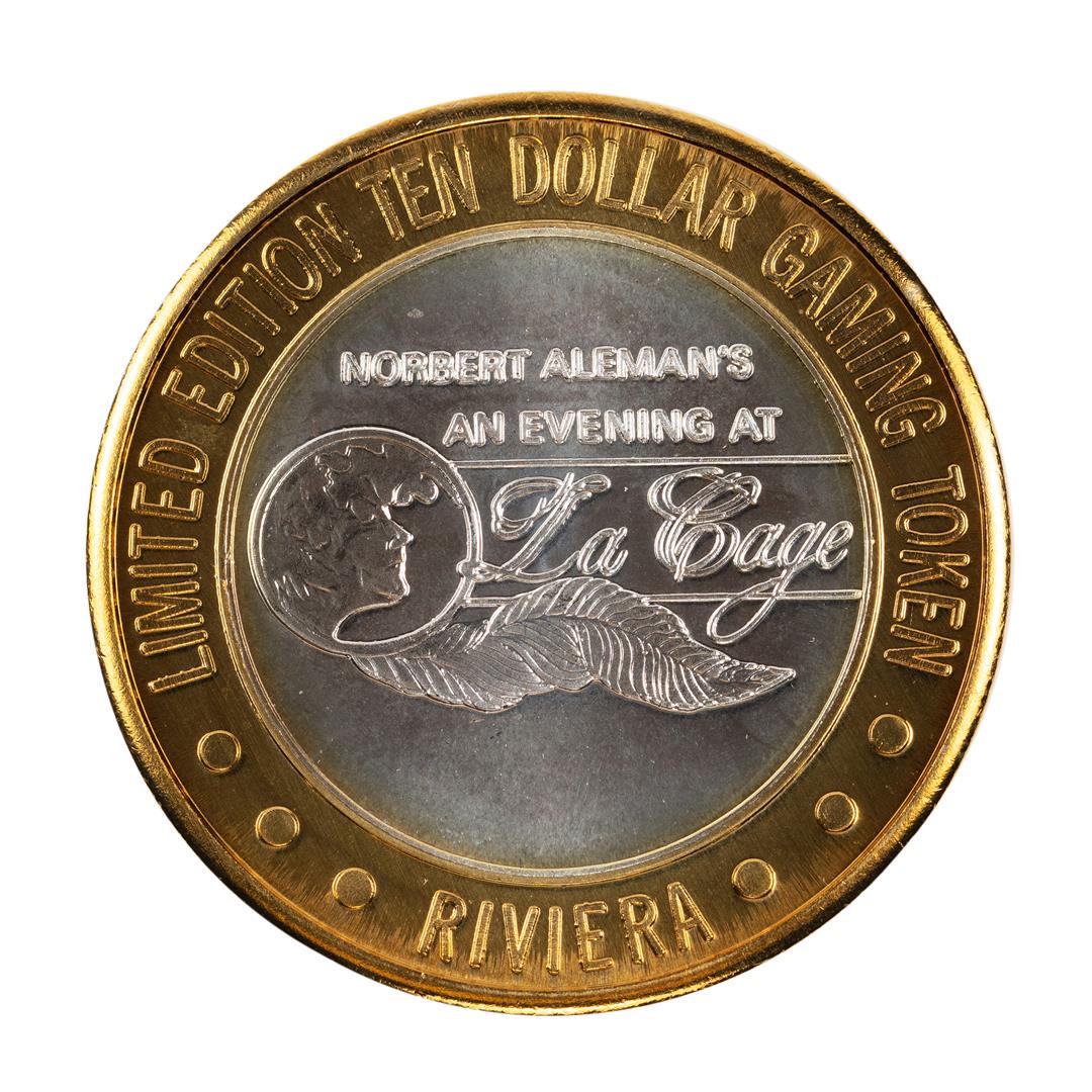.999 Silver Riviera Hotel & Casino Las Vegas $10 Casino: One .999 Silver Riviera Hotel & Casino Las Vegas $10 Casino Limited Edition Gaming Token.