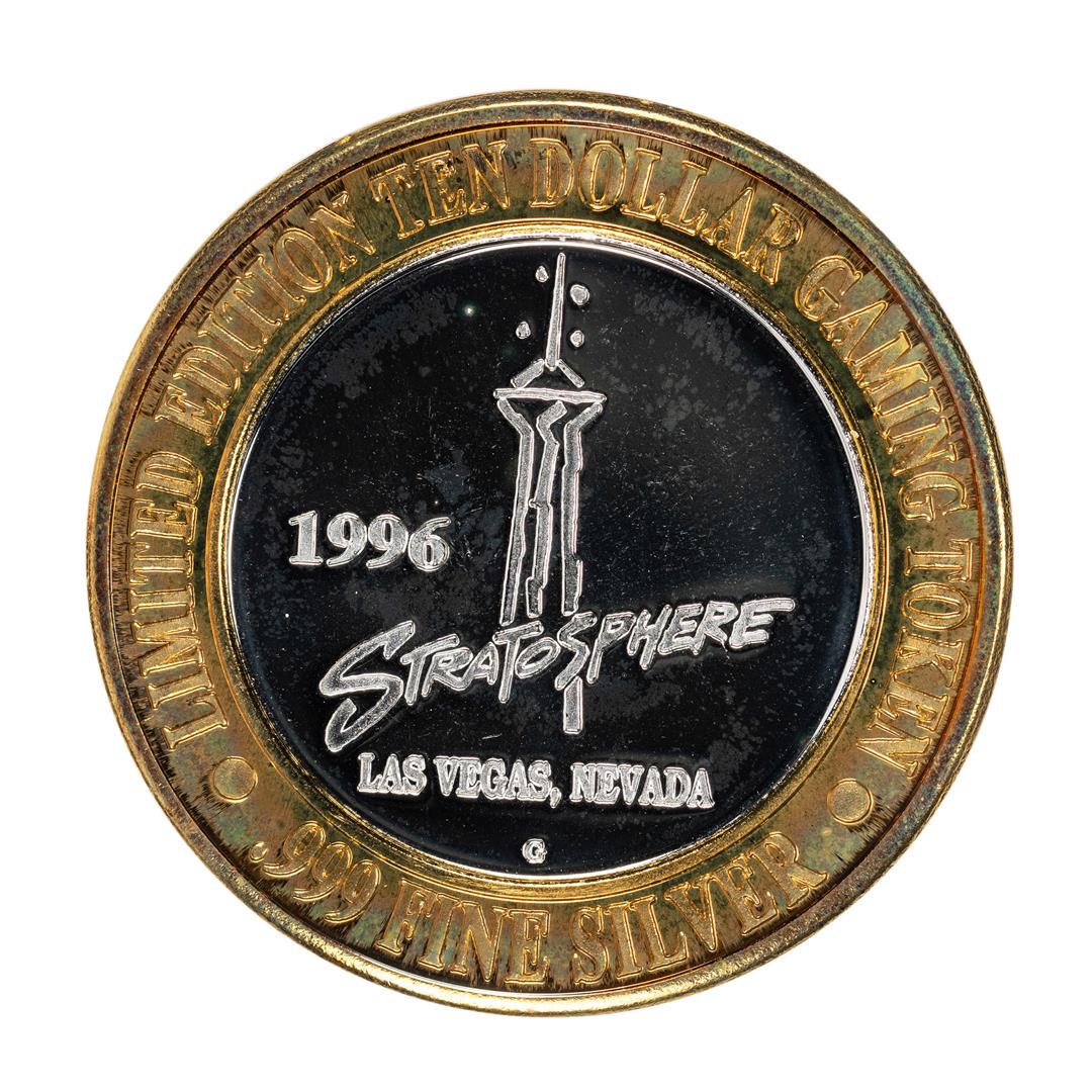 .999 Silver Stratosphere Las Vegas, NV $10 Casino: One .999 Silver Stratosphere Las Vegas, NV $10 Casino Limited Edition Gaming Token.