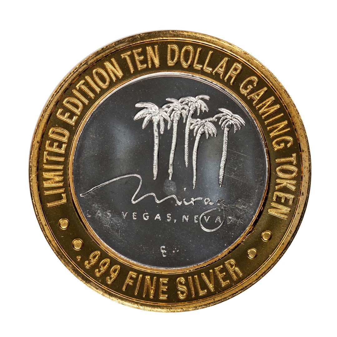 .999 Silver Mirage Las Vegas Nevada $10 Casino Limited: One .999 Silver Mirage Las Vegas Nevada $10 Casino Limited Edition Gaming Token.