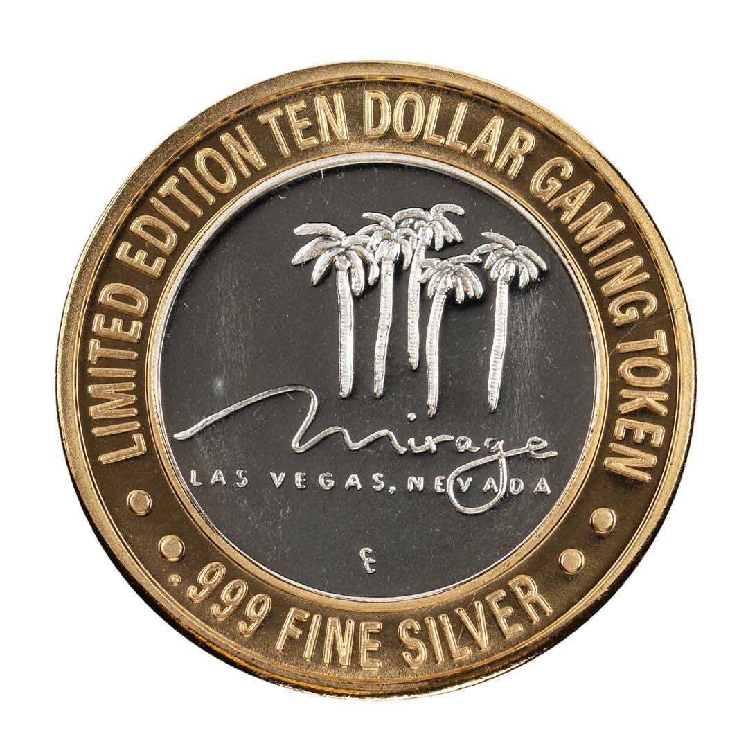 .999 Fine Silver Mirage Las Vegas, Nevada $10 Limited: One .999 Fine Silver Mirage Las Vegas, Nevada $10 Limited Edition Gaming Token.