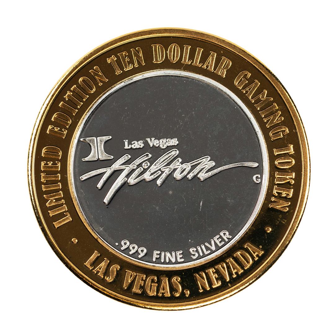 .999 Silver Hilton Las Vegas, Nevada $10 Casino Limited: One .999 Silver Hilton Las Vegas, Nevada $10 Casino Limited Edition Gaming Token.