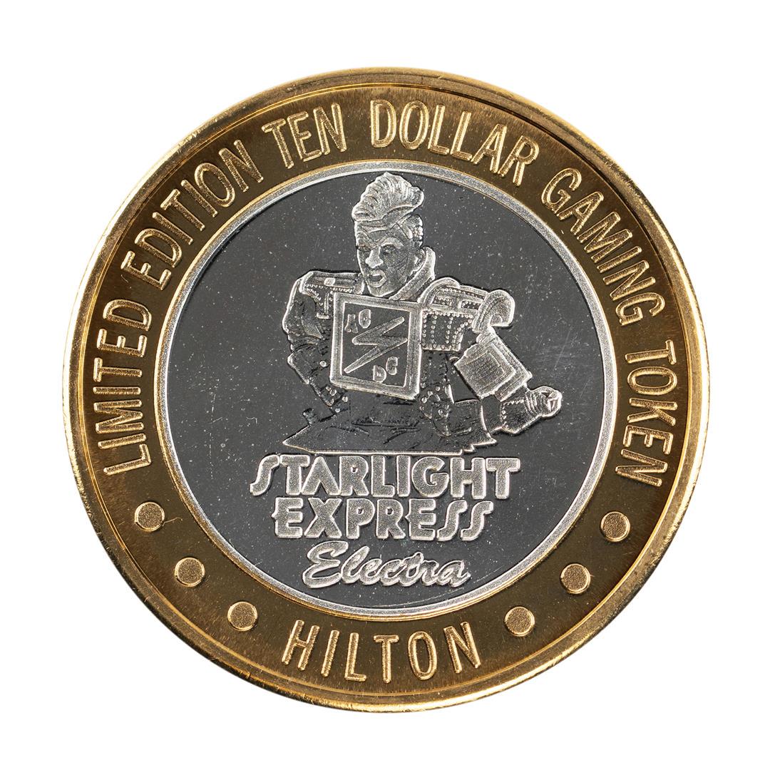 .999 Silver Hilton Las Vegas, Nevada $10 Casino Limited: One .999 Silver Hilton Las Vegas, Nevada $10 Casino Limited Edition Gaming Token.
