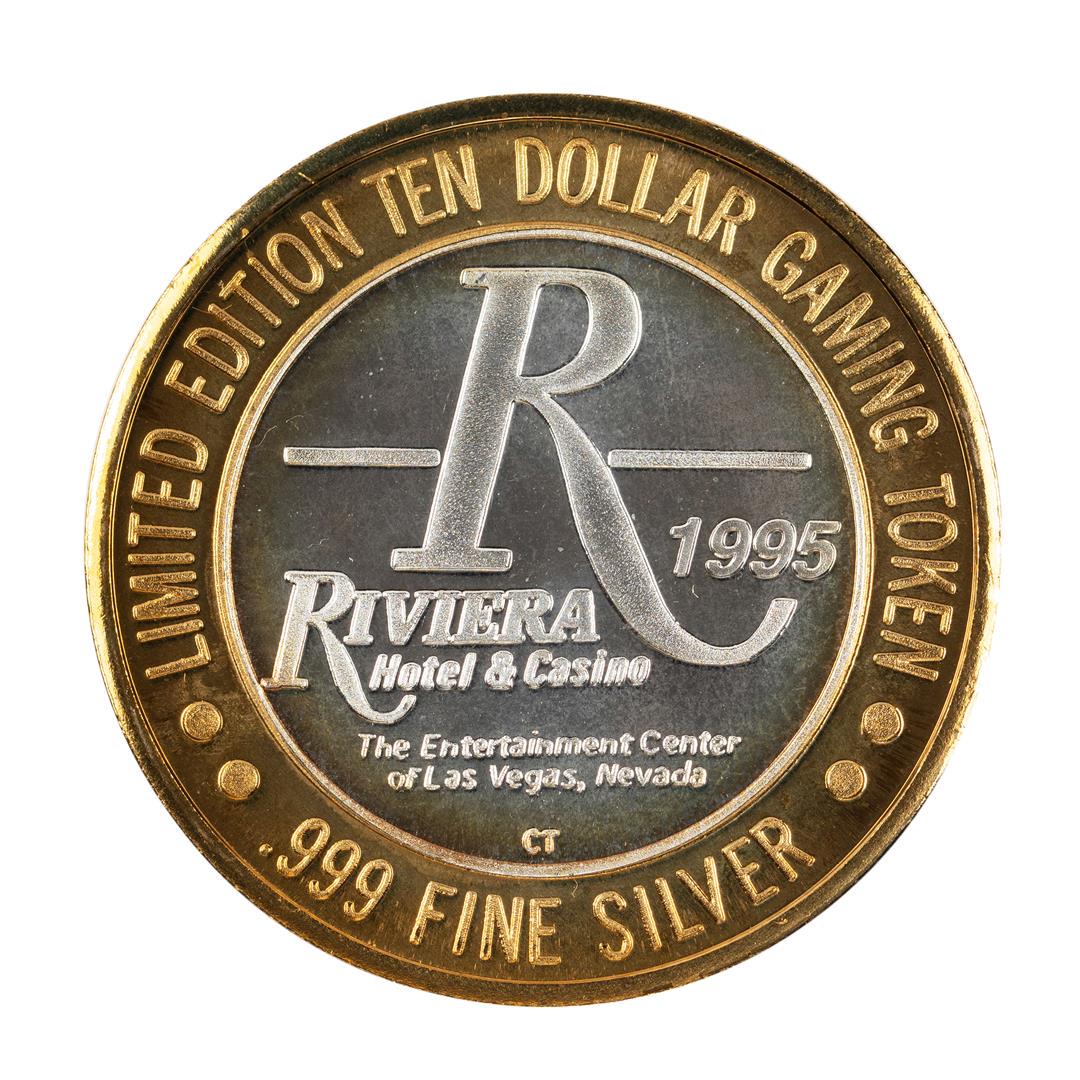 .999 Silver Riviera Hotel & Casino Las Vegas $10 Casino: One .999 Silver Riviera Hotel & Casino Las Vegas $10 Casino Limited Edition Gaming Token.
