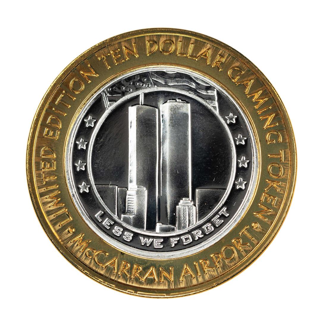 .999 Silver McCarran International Airport Las Vegas,: One .999 Silver McCarran International Airport Las Vegas, NV $10 Limited Gaming Token.