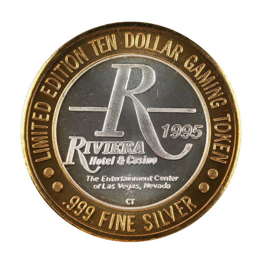 .999 Silver Riviera Hotel & Casino Las Vegas $10 Casino: One .999 Silver Riviera Hotel & Casino Las Vegas $10 Casino Limited Edition Gaming Token.