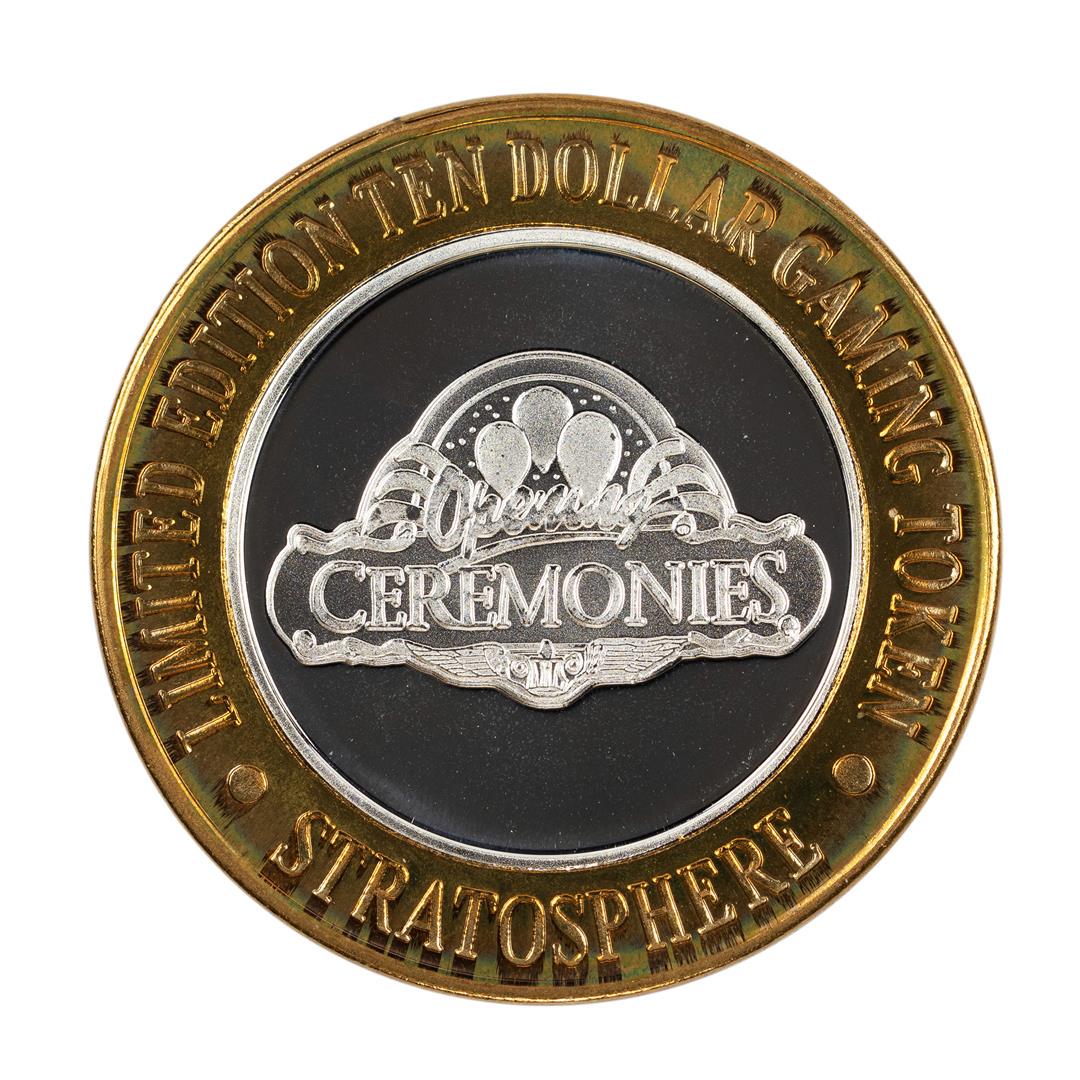 .999 Silver Stratosphere Las Vegas, NV $10 Casino: One .999 Silver Stratosphere Las Vegas, NV $10 Casino Limited Edition Gaming Token.