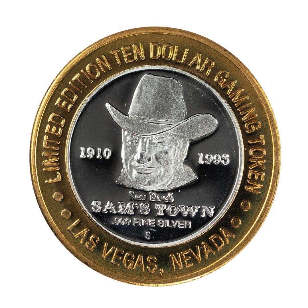 .999 Fine Silver Sam's Town Casino Las Vegas $10: One .999 Fine Silver Sam's Town Casino Las Vegas $10 Limited Edition Gaming Token.