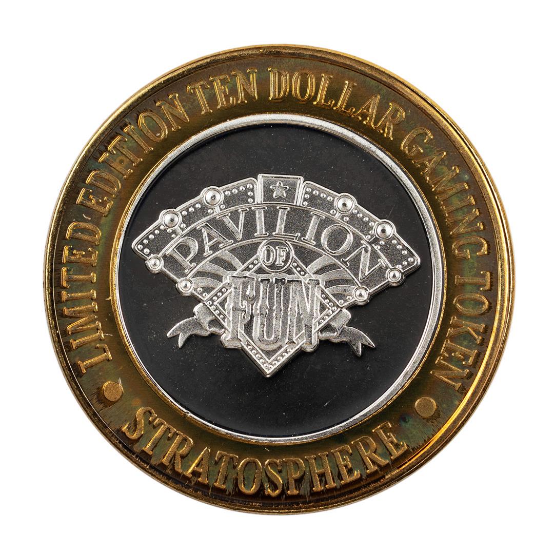 .999 Silver Stratosphere Las Vegas, NV $10 Casino: One .999 Silver Stratosphere Las Vegas, NV $10 Casino Limited Edition Gaming Token.
