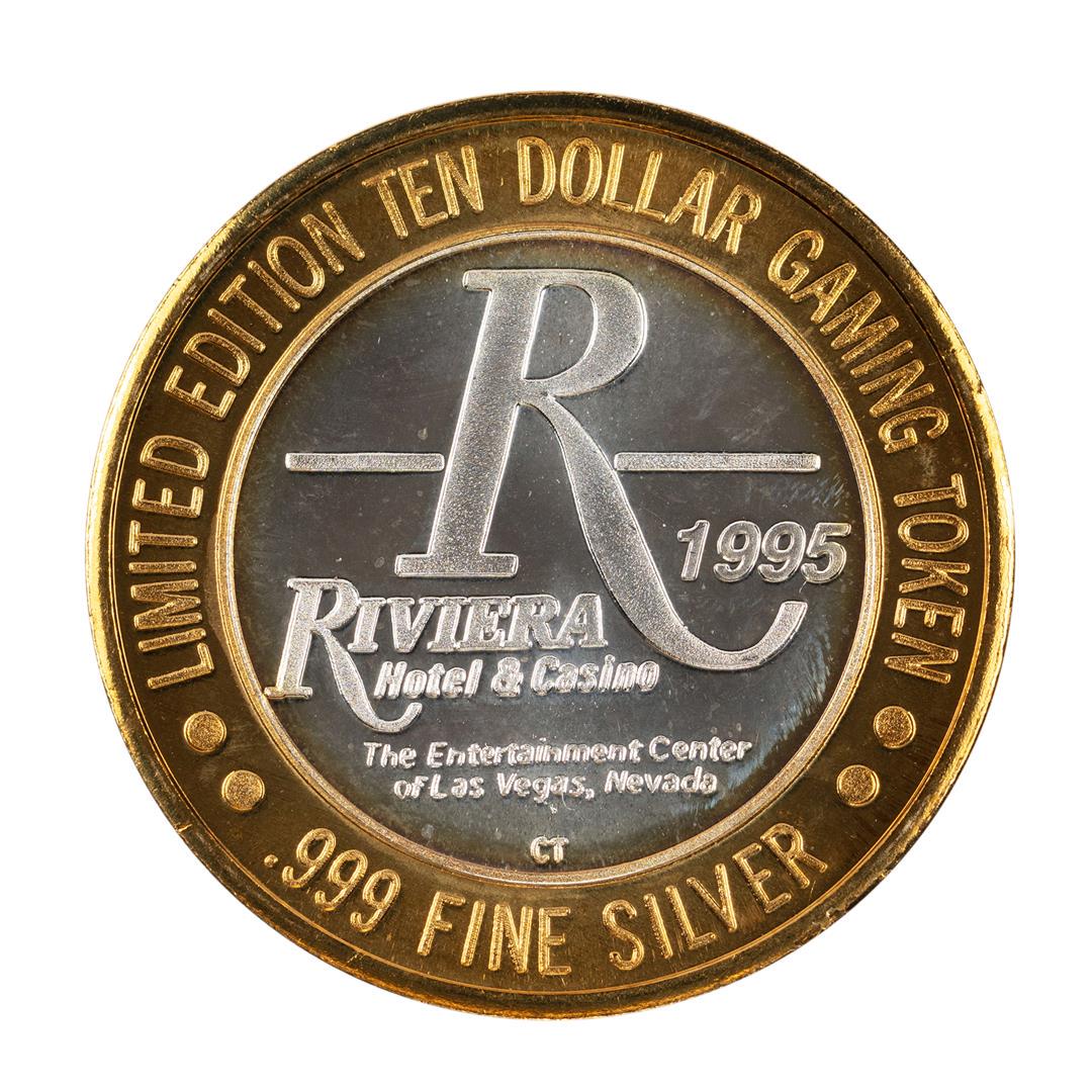 .999 Silver Riviera Hotel & Casino Las Vegas $10 Casino: One .999 Silver Riviera Hotel & Casino Las Vegas $10 Casino Limited Edition Gaming Token.