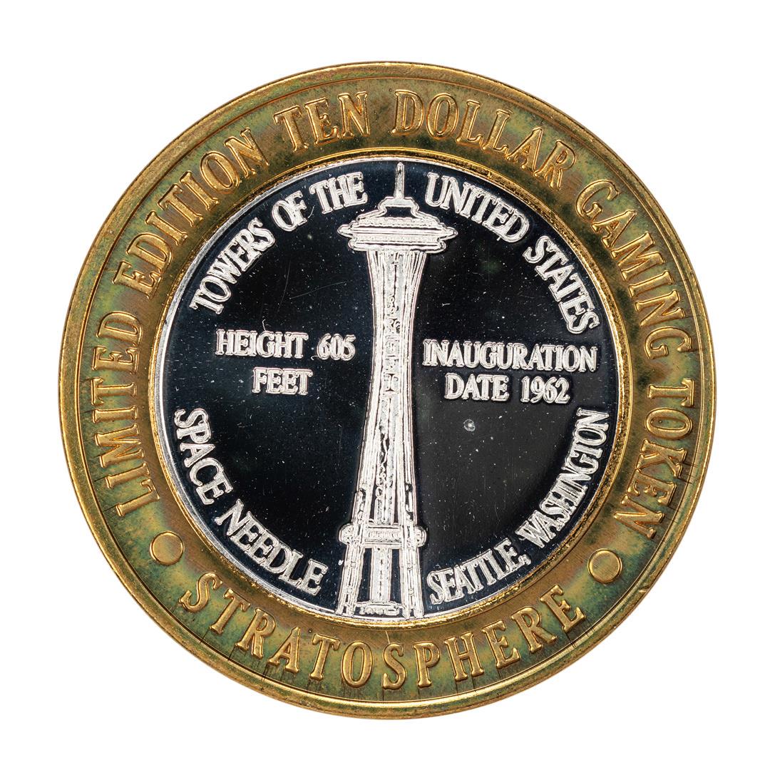 .999 Silver Stratosphere Las Vegas, NV $10 Casino: One .999 Silver Stratosphere Las Vegas, NV $10 Casino Limited Edition Gaming Token.