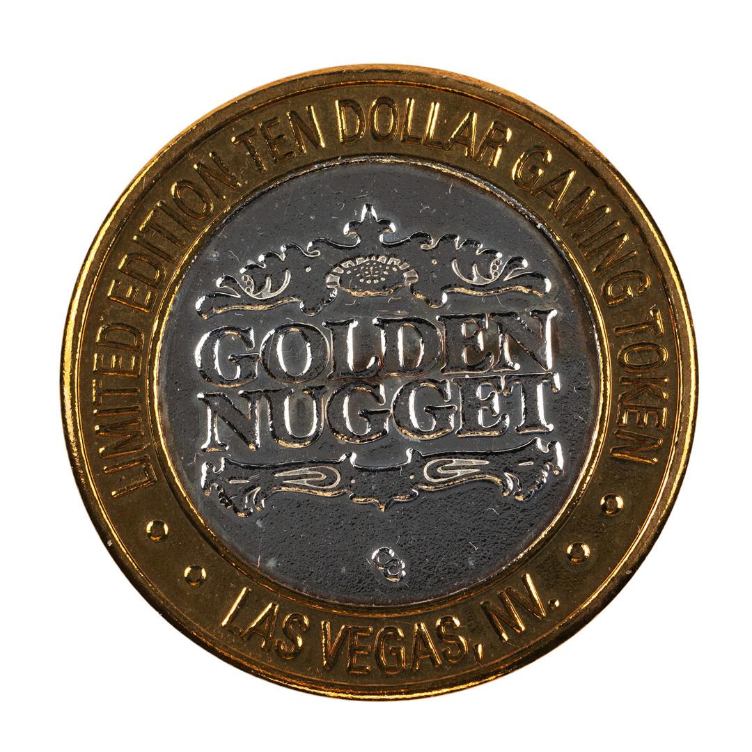 .999 Silver Golden Nugget Las Vegas $10 Limited Edition: One .999 Silver Golden Nugget Las Vegas $10 Limited Edition Casino Gaming Token.