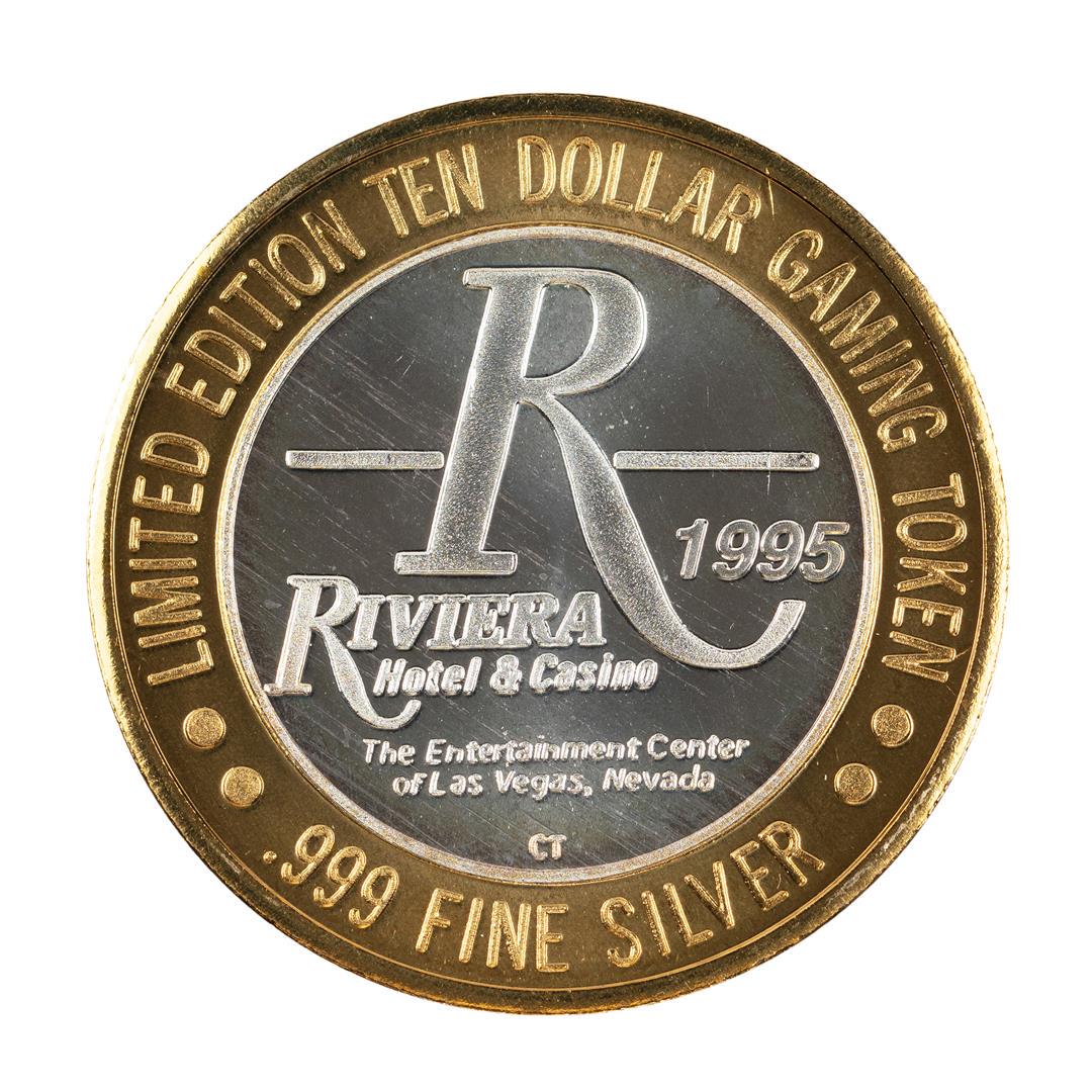 .999 Silver Riviera Hotel & Casino Las Vegas $10 Casino: One .999 Silver Riviera Hotel & Casino Las Vegas $10 Casino Limited Edition Gaming Token.