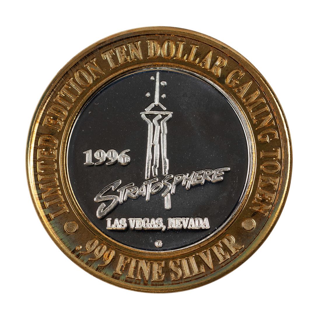 .999 Silver Stratosphere Las Vegas, NV $10 Casino: One .999 Silver Stratosphere Las Vegas, NV $10 Casino Limited Edition Gaming Token.