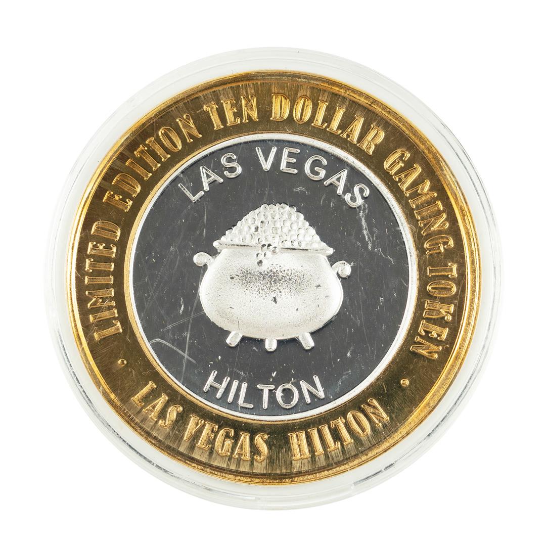 .999 Silver Hilton Las Vegas, Nevada $10 Casino Limited: One .999 Silver Hilton Las Vegas, Nevada $10 Casino Limited Edition Gaming Token.