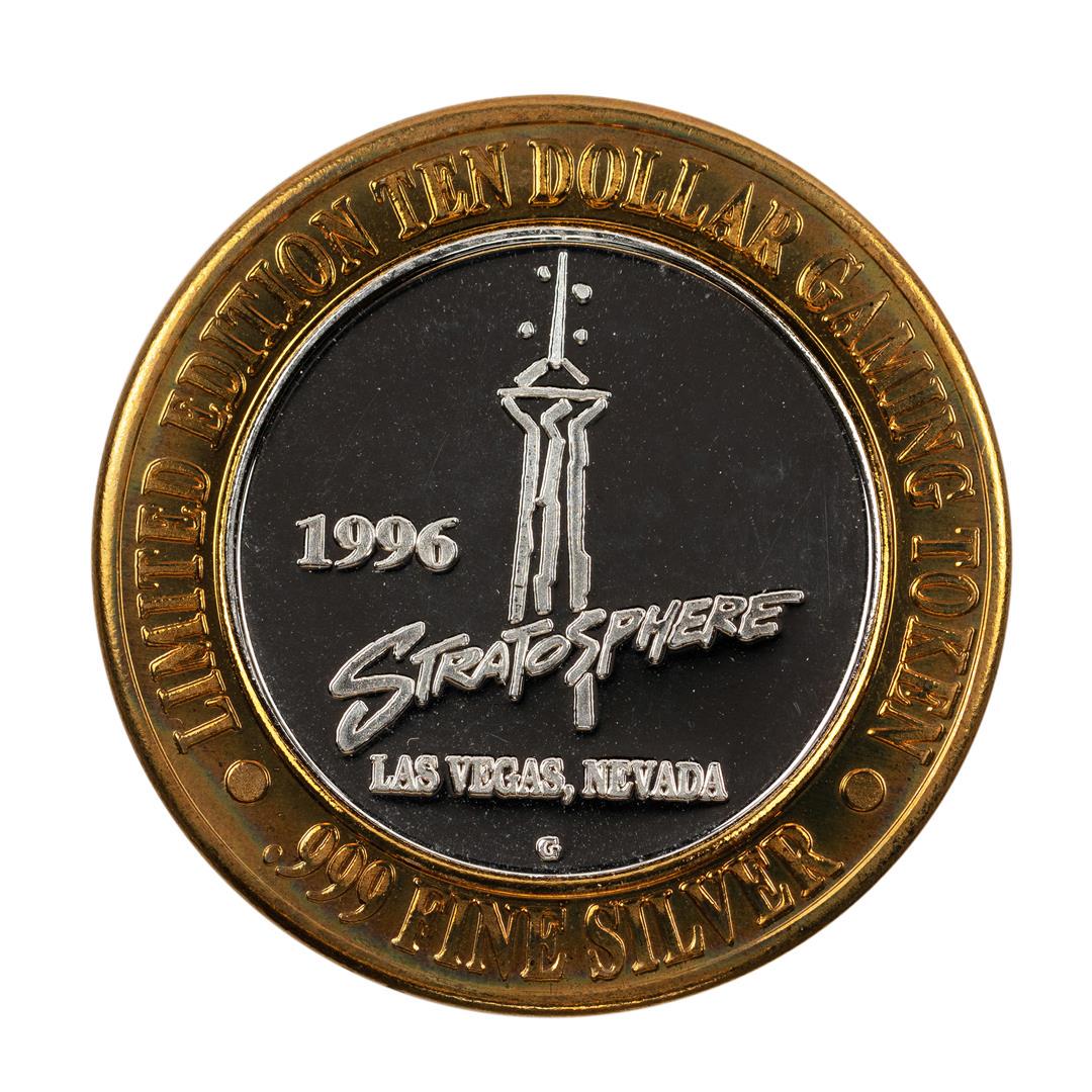 .999 Silver Stratosphere Las Vegas, NV $10 Casino: One .999 Silver Stratosphere Las Vegas, NV $10 Casino Limited Edition Gaming Token.