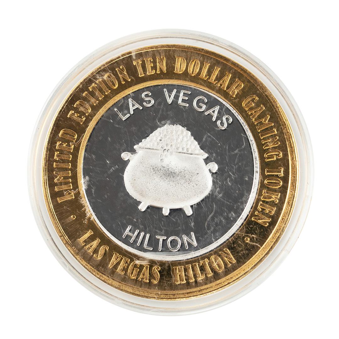 .999 Silver Hilton Las Vegas, Nevada $10 Casino Limited: One .999 Silver Hilton Las Vegas, Nevada $10 Casino Limited Edition Gaming Token.
