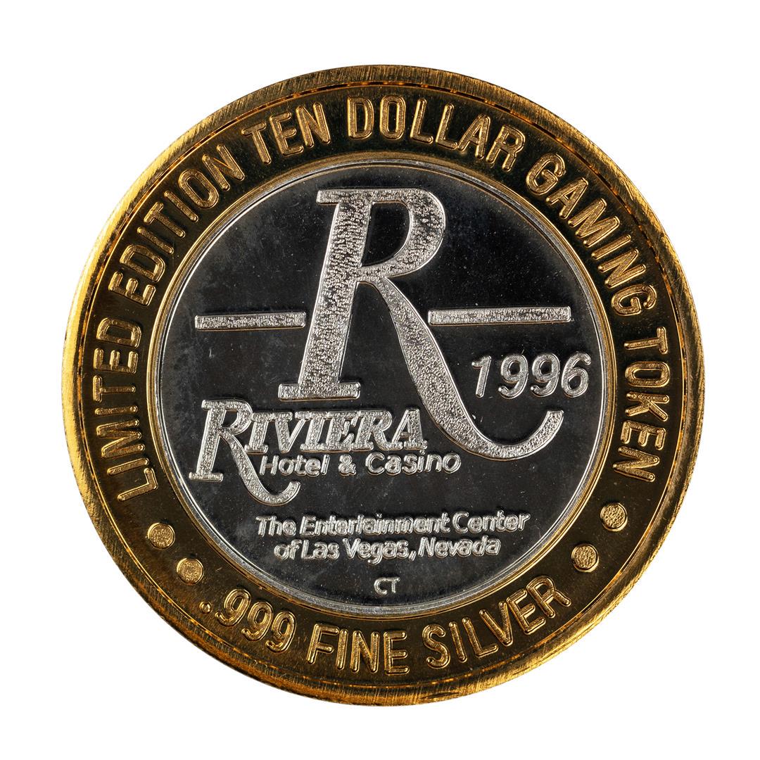 .999 Silver Riviera Hotel & Casino Las Vegas $10 Casino: One .999 Silver Riviera Hotel & Casino Las Vegas $10 Casino Limited Edition Gaming Token.