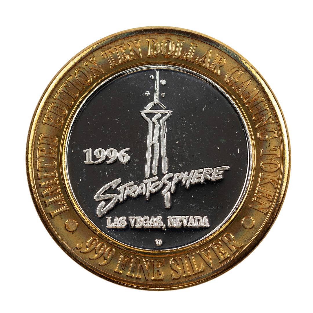 .999 Silver Stratosphere Las Vegas, NV $10 Casino: One .999 Silver Stratosphere Las Vegas, NV $10 Casino Limited Edition Gaming Token.