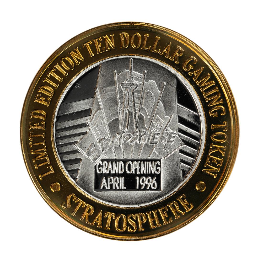 .999 Silver Stratosphere Las Vegas, NV $10 Casino: One .999 Silver Stratosphere Las Vegas, NV $10 Casino Limited Edition Gaming Token.