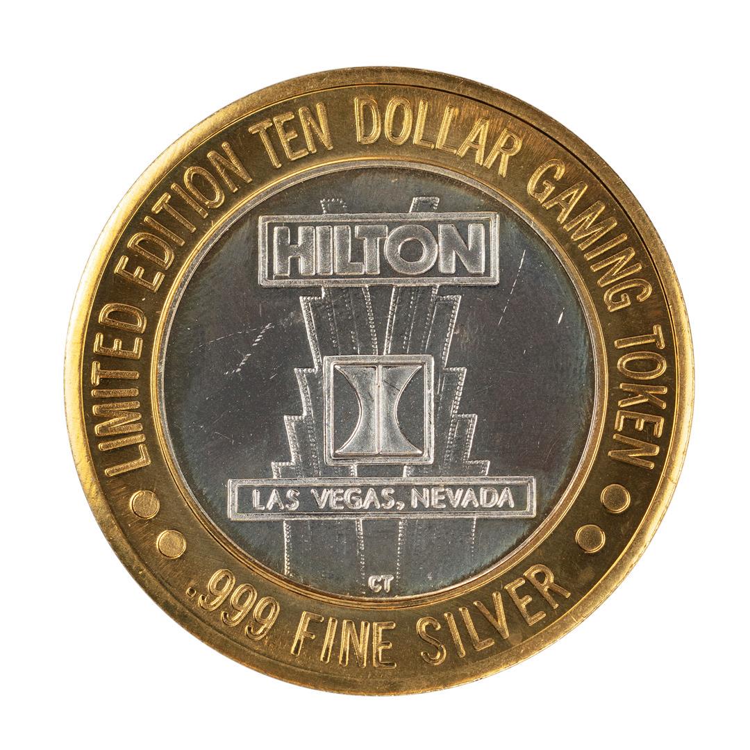 .999 Silver Hilton Las Vegas, Nevada $10 Casino Limited: One .999 Silver Hilton Las Vegas, Nevada $10 Casino Limited Edition Gaming Token.
