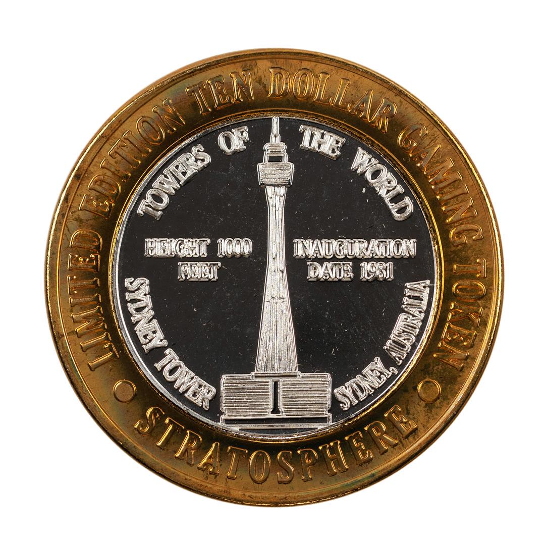 .999 Silver Stratosphere Las Vegas, NV $10 Casino: One .999 Silver Stratosphere Las Vegas, NV $10 Casino Limited Edition Gaming Token.