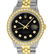 Rolex Mens Two Tone 18K Black 1.9ctw Diamond Datejust