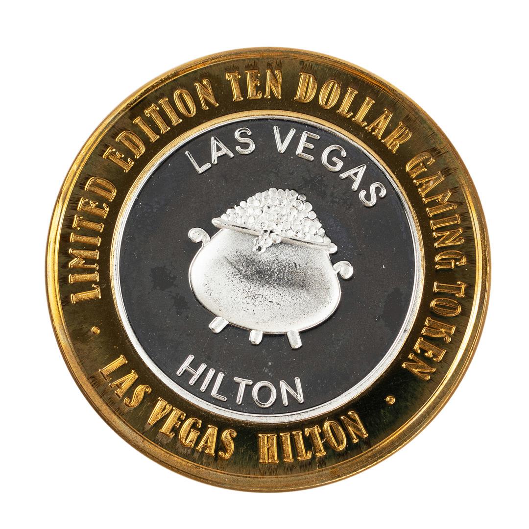 .999 Silver Hilton Las Vegas, Nevada $10 Casino Limited: One .999 Silver Hilton Las Vegas, Nevada $10 Casino Limited Edition Gaming Token.