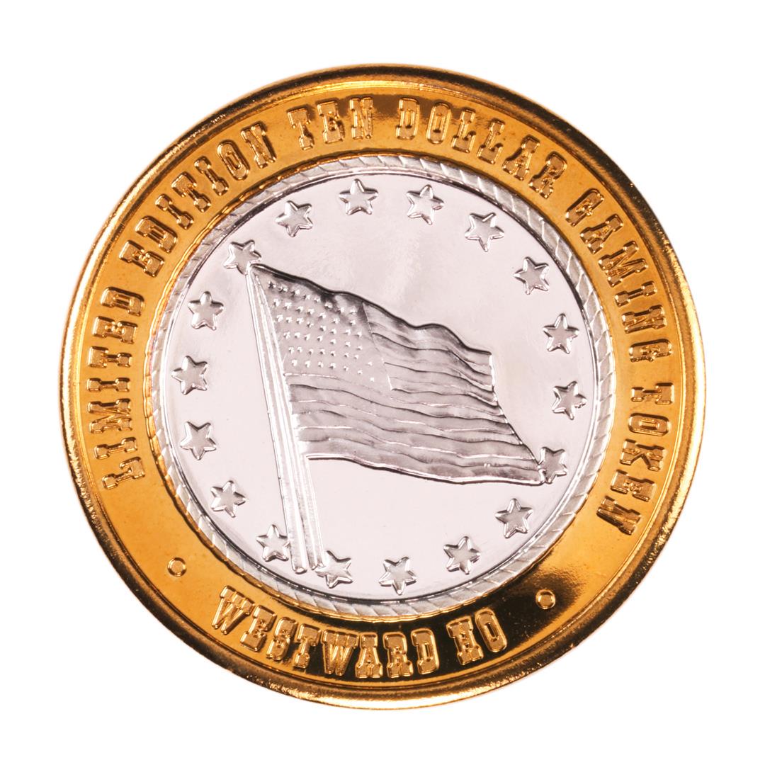 .999 Silver Westward Ho Casino Las Vegas, NV $10: One .999 Silver Westward Ho Casino Las Vegas, NV $10 Limited Edition Casino Gaming Token.