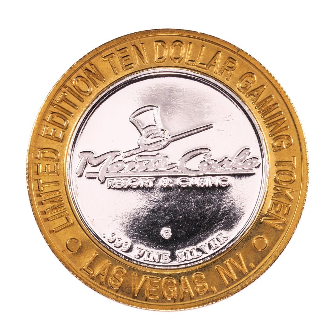 .999 Silver Monte Carlo Resort & Casino Las Vegas, NV: One .999 Silver Monte Carlo Resort & Casino Las Vegas, NV $10 Limited Edition Gaming Token.