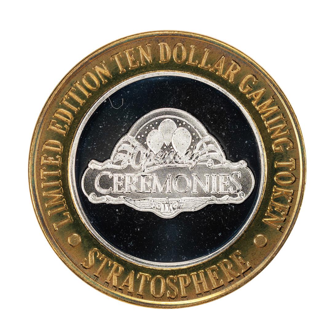 .999 Silver Stratosphere Las Vegas, NV $10 Casino: One .999 Silver Stratosphere Las Vegas, NV $10 Casino Limited Edition Gaming Token.